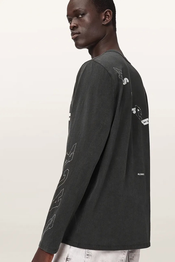 Longsleeve męski bawełniany UPSTAGED AllSaints M028PF czarny