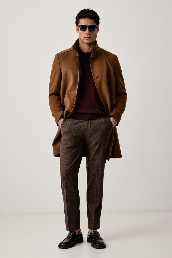Karl Lagerfeld Πουλόβερ ανδρικό μάλλινο 564399.655007 μπορντό AW26