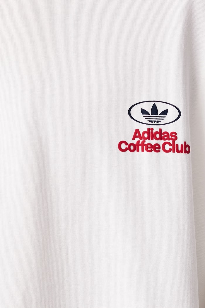 Longsleeve męski bawełniany Cafe Loose adidas Originals biały LL1038
