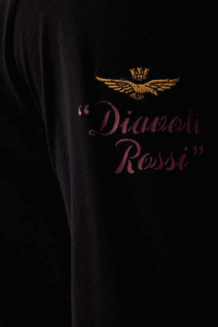 Longsleeve męski bawełniany Aeronautica Militare czarny TS2569UJ00641