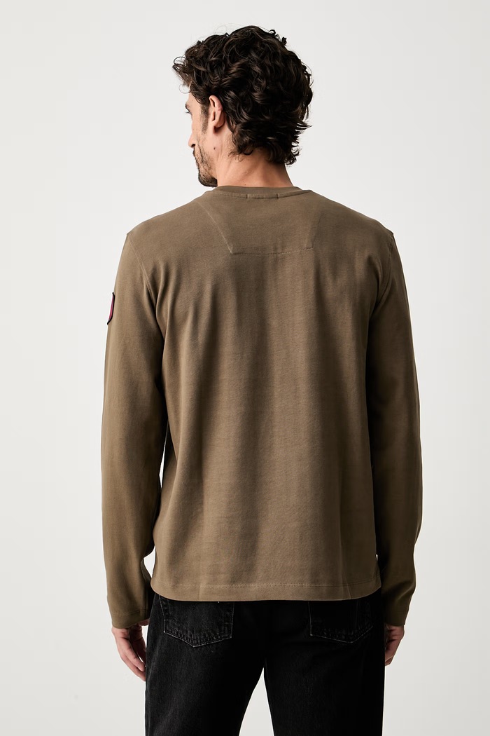 Odzież Aeronautica Militare longsleeve męski bawełniany TS2568UJ00703 zielony