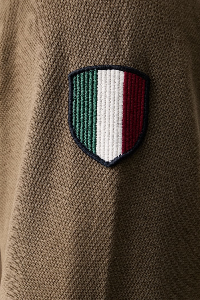 Aeronautica Militare longsleeve męski bawełniany TS2568UJ00703 zielony