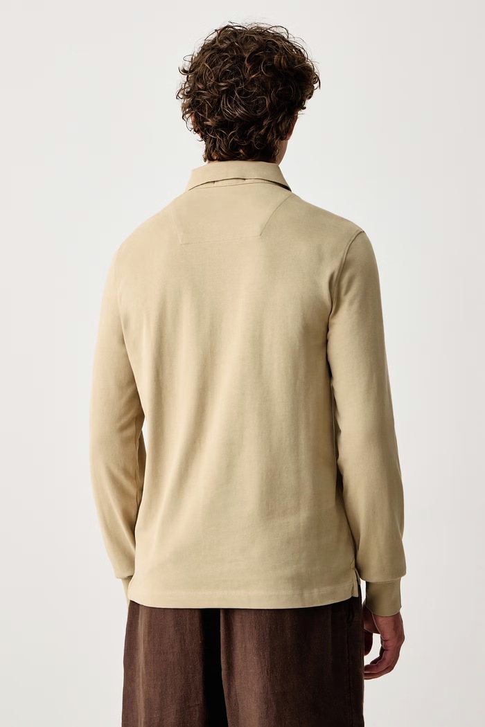 Ruházat Aeronautica Militare Hosszúujjú férfi pamut PO1941UJ00703 bézs