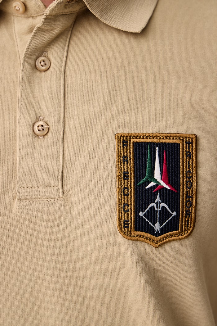 Longsleeve męski bawełniany Aeronautica Militare beżowy PO1941UJ00703
