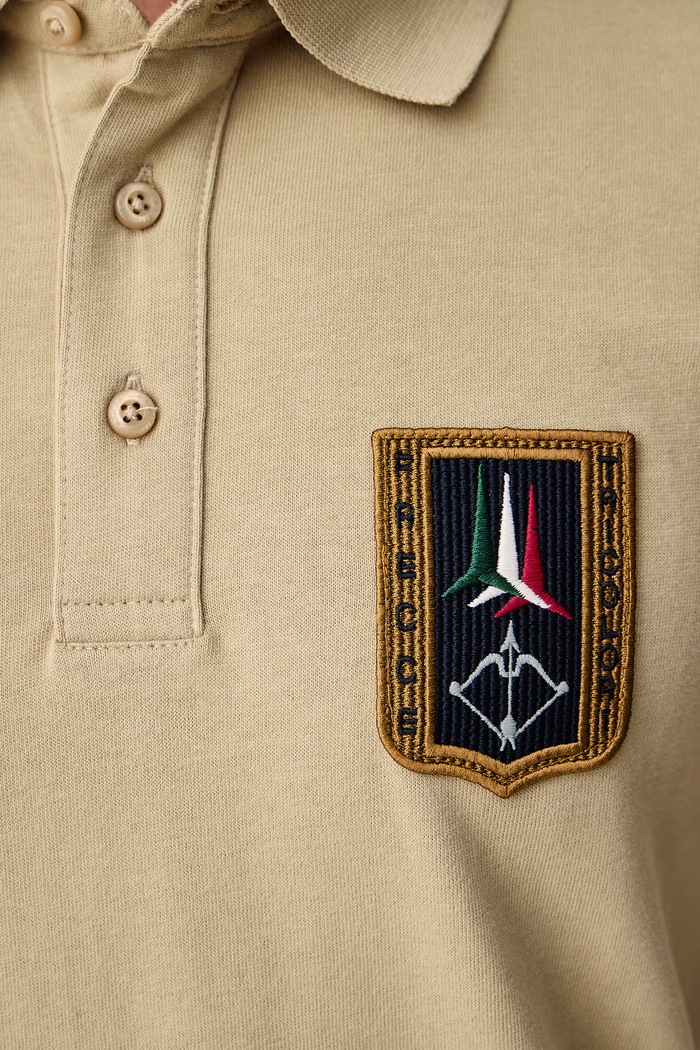 Μακρυμάνικο ανδρικό βαμβακερό Aeronautica Militare μπεζ PO1941UJ00703