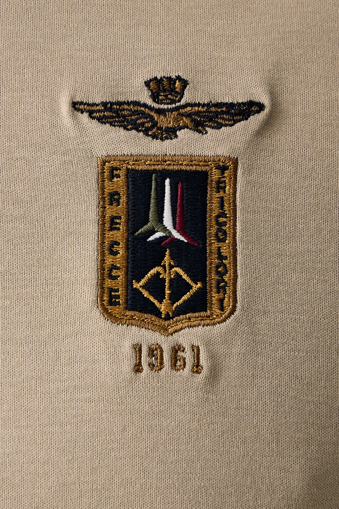 Longsleeve męski bawełniany Aeronautica Militare beżowy PO1940UJ00663