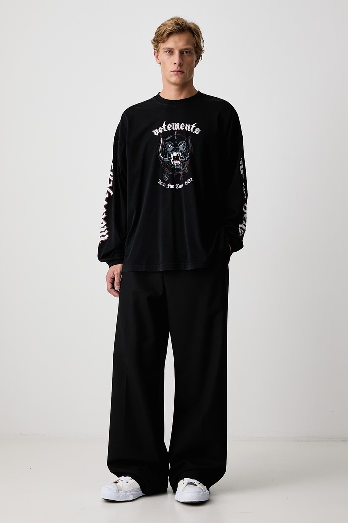 Vetements Vetements x Motorhead longsleeve męski bawełniany MH27LS243B czarny AW26