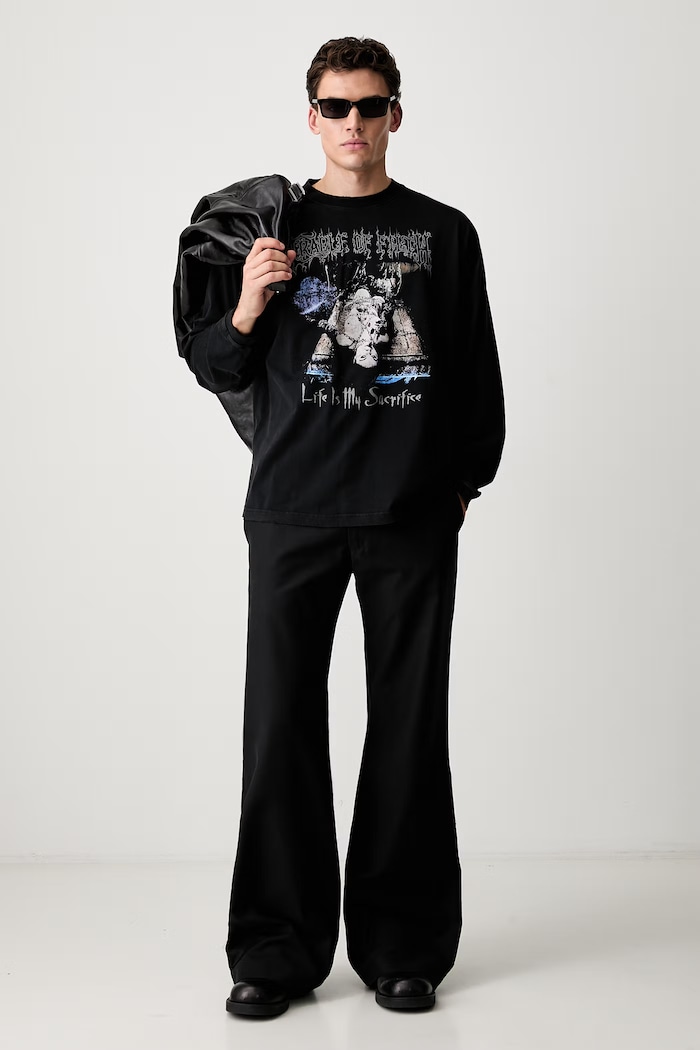Vetements Cof Sacrifice longsleeve męski bawełniany MH27LS206B czarny AW26