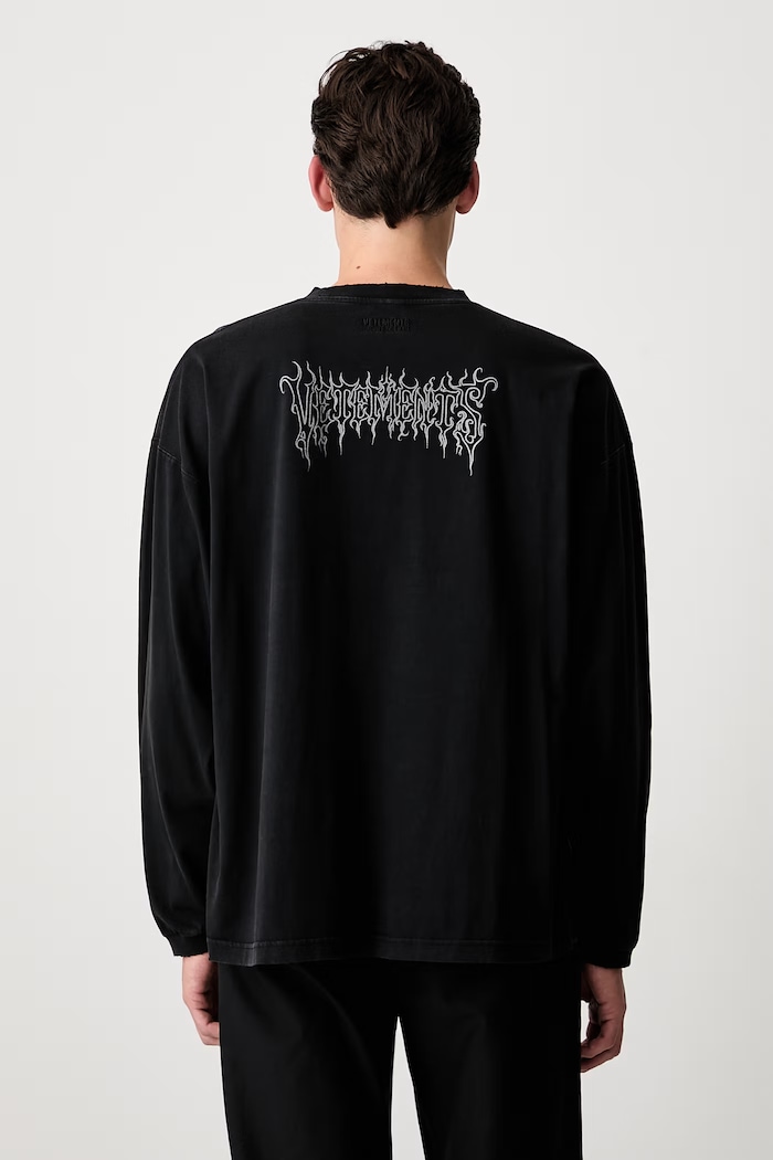 Odzież Vetements Cof Sacrifice longsleeve męski bawełniany MH27LS206B czarny