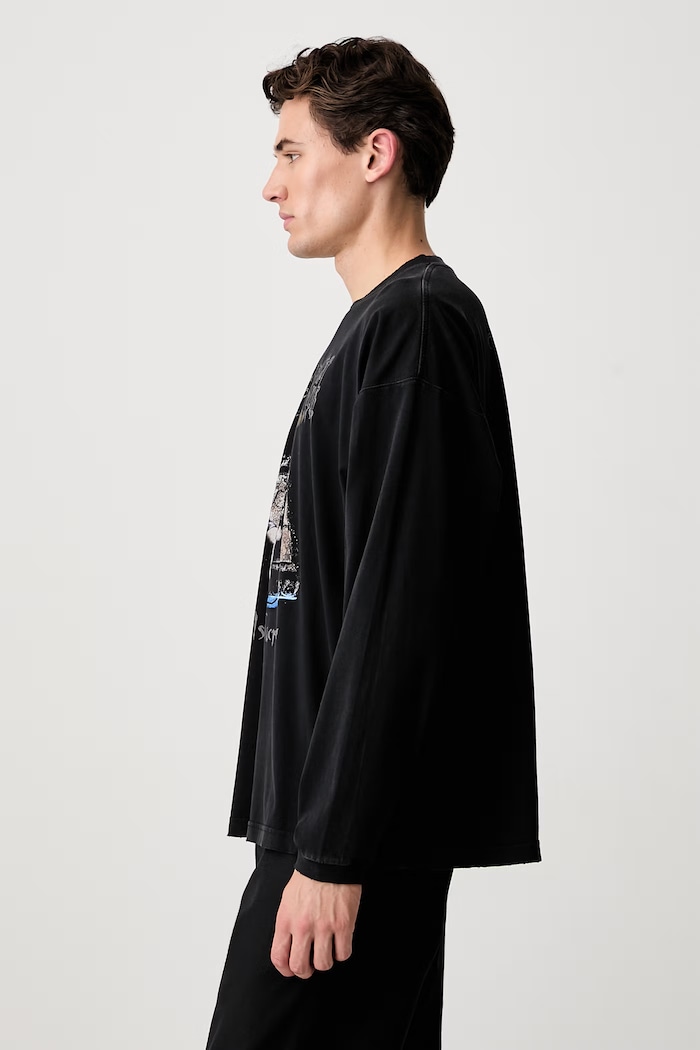 Vetements Cof Sacrifice longsleeve męski bawełniany czarny MH27LS206B