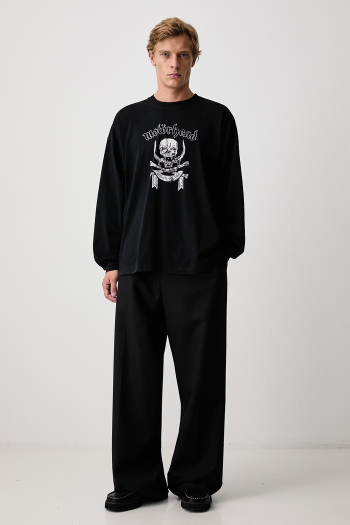 Vetements Vetements x Motorhead longsleeve męski bawełniany MH27LS244B czarny AW26