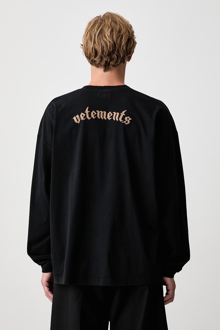 Odzież Vetements Vetements x Motorhead longsleeve męski bawełniany MH27LS244B czarny