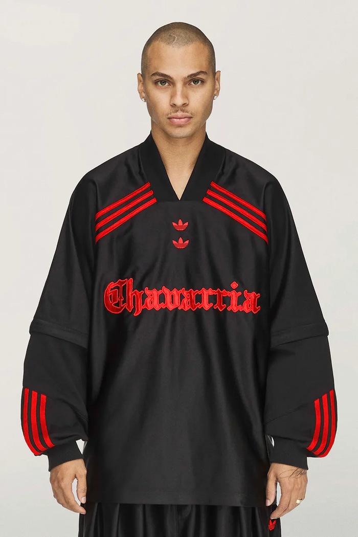 adidas Originals Dazzle LS Jerdey x Willy Chavarria лонгслів чоловічий чорний KZ3116