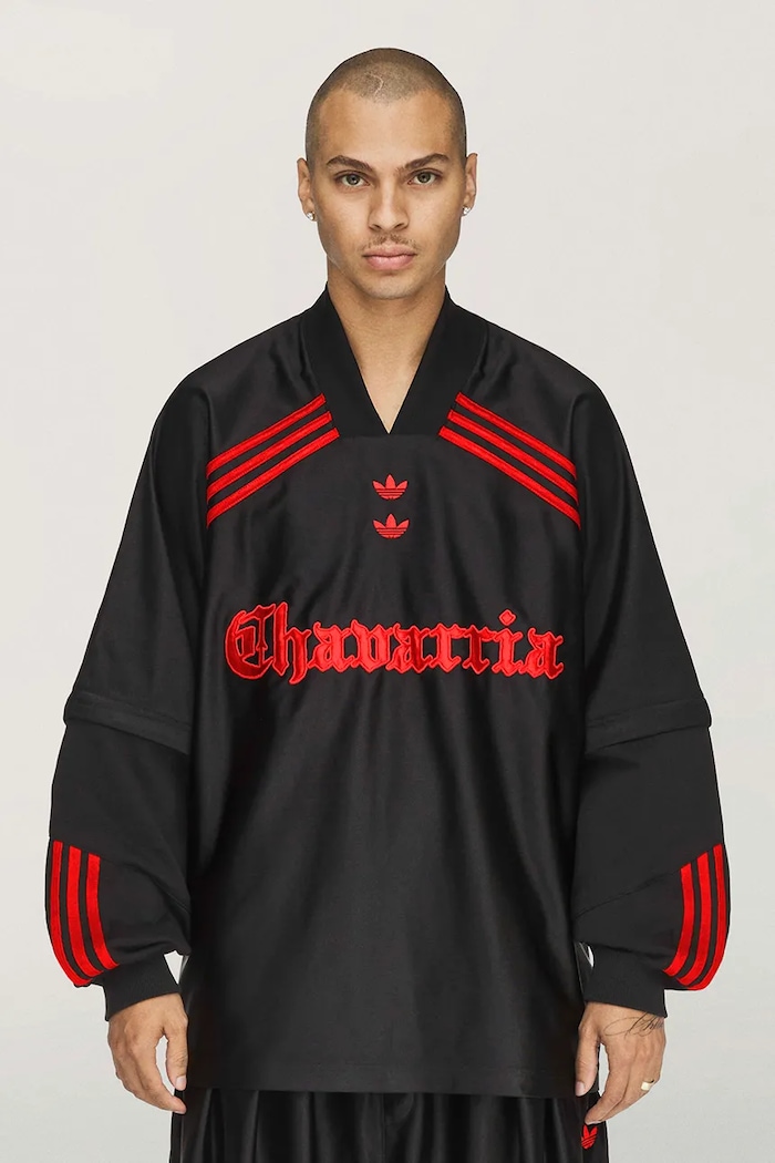 adidas Originals Dazzle LS Jerdey x Willy Chavarria лонгслів чоловічий чорний KZ3116