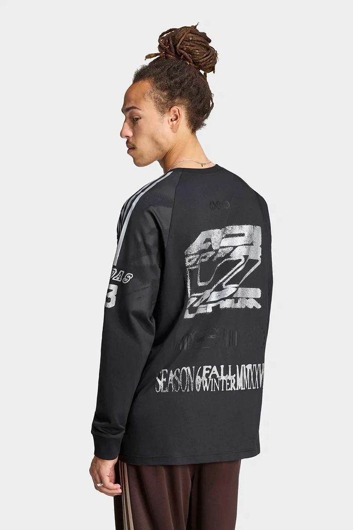 adidas Originals Longsleeve męski bawełniany Adilenium 6 LH3328 czarny AW26