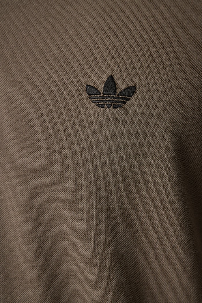 Polo męskie z bawełną Engineered Rib adidas Originals zielony KS9267