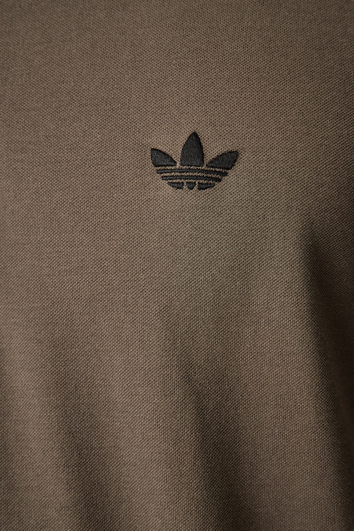 Polo męskie z bawełną Engineered Rib adidas Originals zielony KS9267