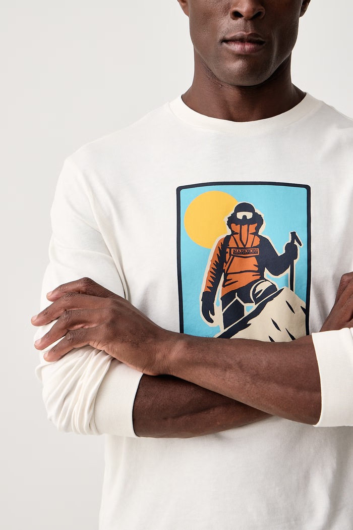 Longsleeve męski bawełniany Napapijri NP0A8BA7N1A1 beżowy