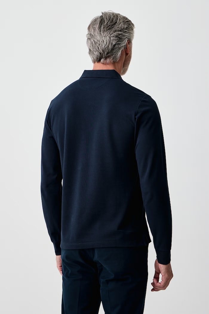 Odzież Hackett London Longsleeve męski bawełniany HM5500048 granatowy