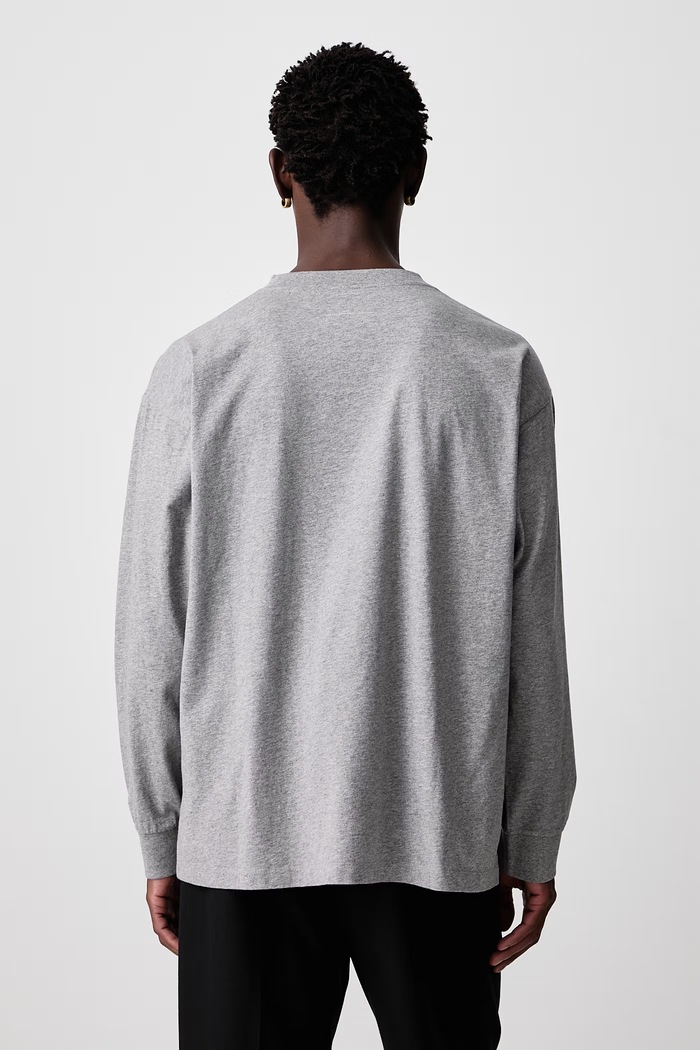 Odzież MM6 Maison Margiela Longsleeve męski bawełniany SH0NH0028.M20170 szary