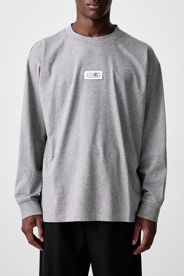 Longsleeve męski bawełniany MM6 Maison Margiela szary SH0NH0028.M20170
