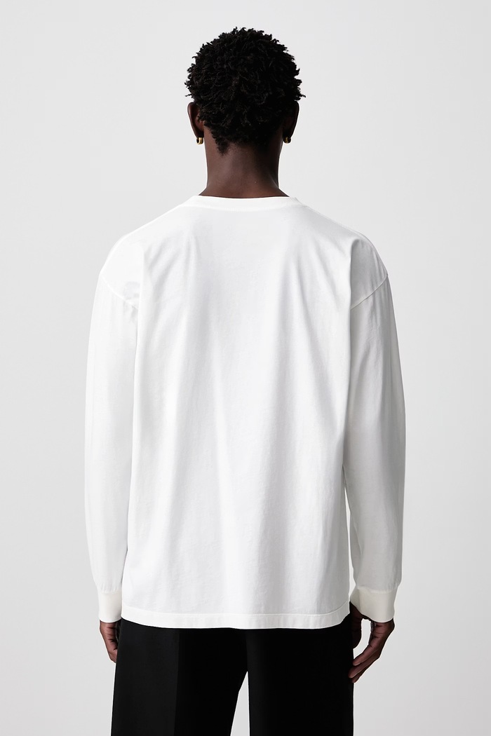 Odzież MM6 Maison Margiela Longsleeve męski bawełniany SH0NH0028.M20258 biały