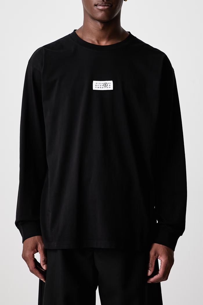 Longsleeve męski bawełniany MM6 Maison Margiela czarny SH0NH0028.M20258