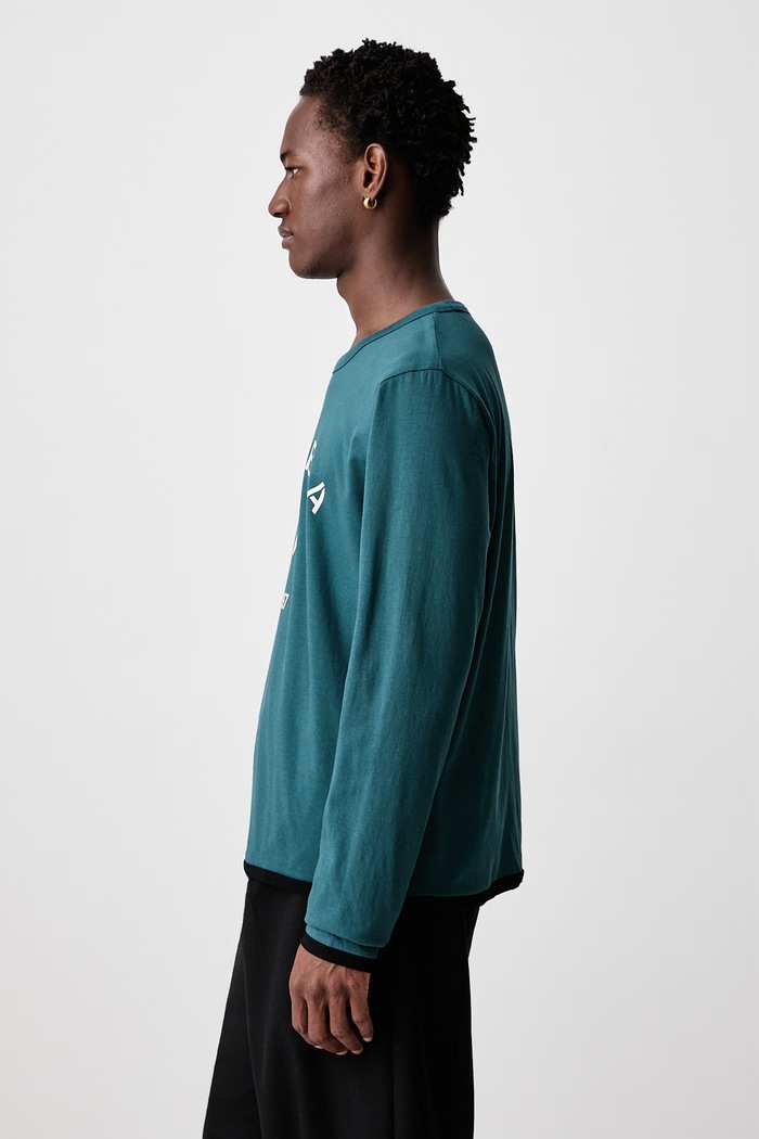 Longsleeve męski bawełniany MM6 Maison Margiela SH0NH0024.M20048 turkusowy