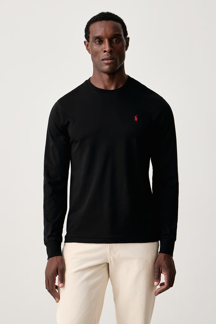 Polo Ralph Lauren Longsleeve męski bawełniany czarny 710671468