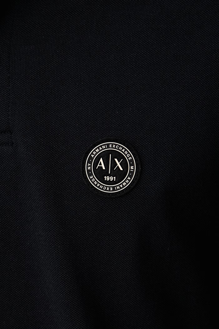 Majica dugih rukava za muškarce od pamuka Armani Exchange mornarsko plava XM003427.AF13026