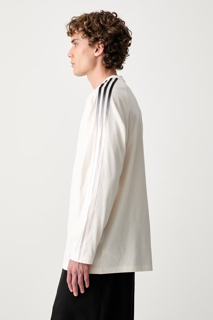 Y-3 OVS GRD 3S LS T longsleeve męski bawełniany KU2195 beżowy AW26