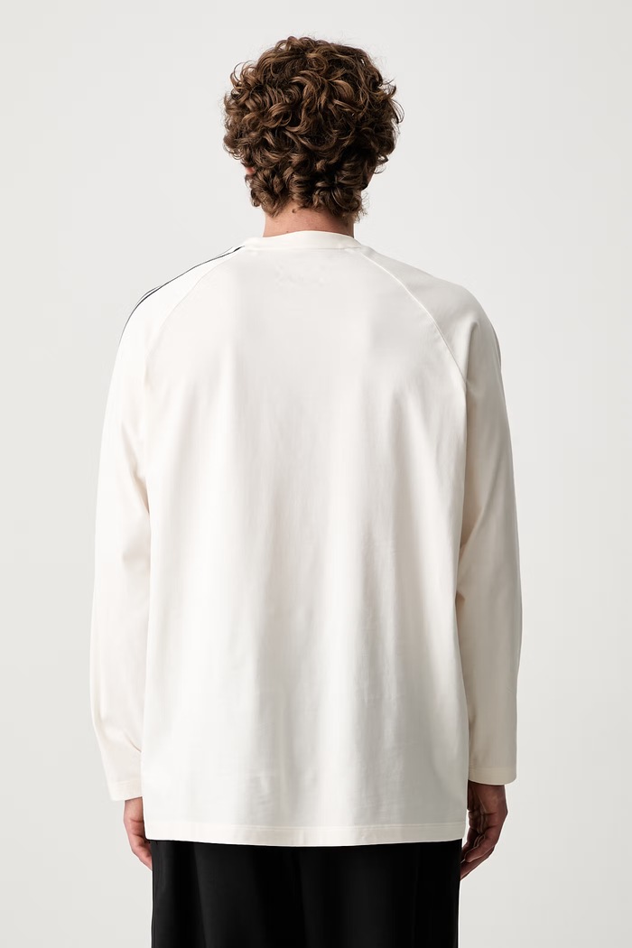 Odzież Y-3 OVS GRD 3S LS T longsleeve męski bawełniany KU2195 beżowy