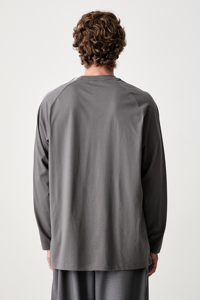 Odzież Y-3 OVS GRD 3S LS T longsleeve męski bawełniany KU2194 szary