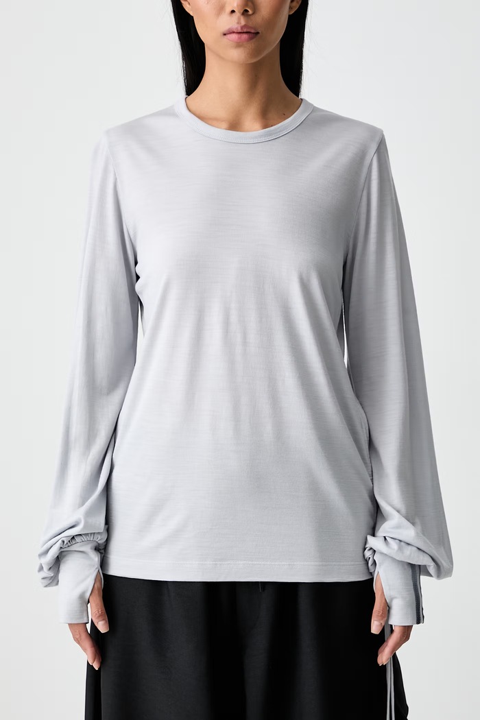 Y-3 longsleeve damski wełniany CNCH DRAPE LS T KT9754