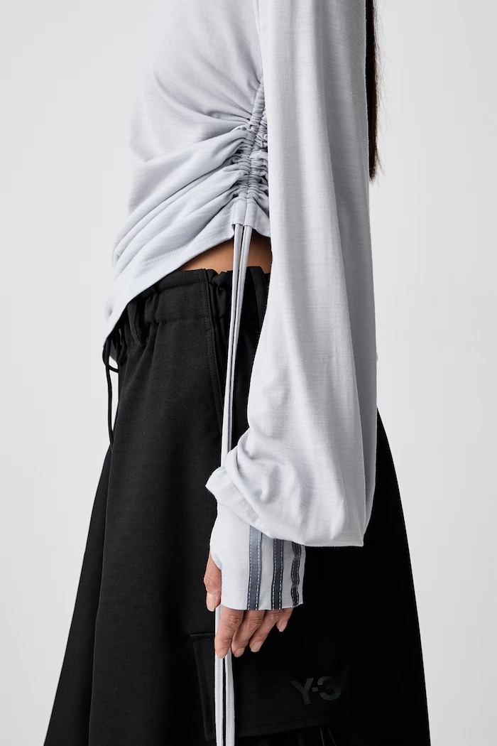 Y-3 longsleeve damski wełniany CNCH DRAPE LS T KT9754
