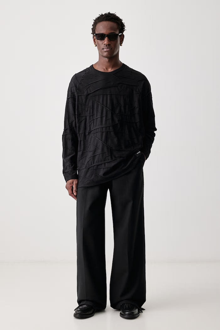 Y-3 PLT OVS LS TEE longsleeve męski bawełniany KT1400 czarny AW26