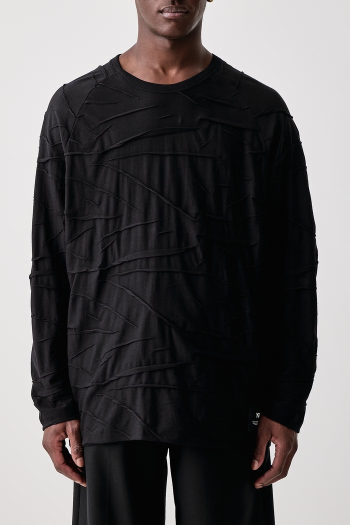 PLT OVS LS TEE longsleeve męski bawełniany Y-3 czarny KT1400