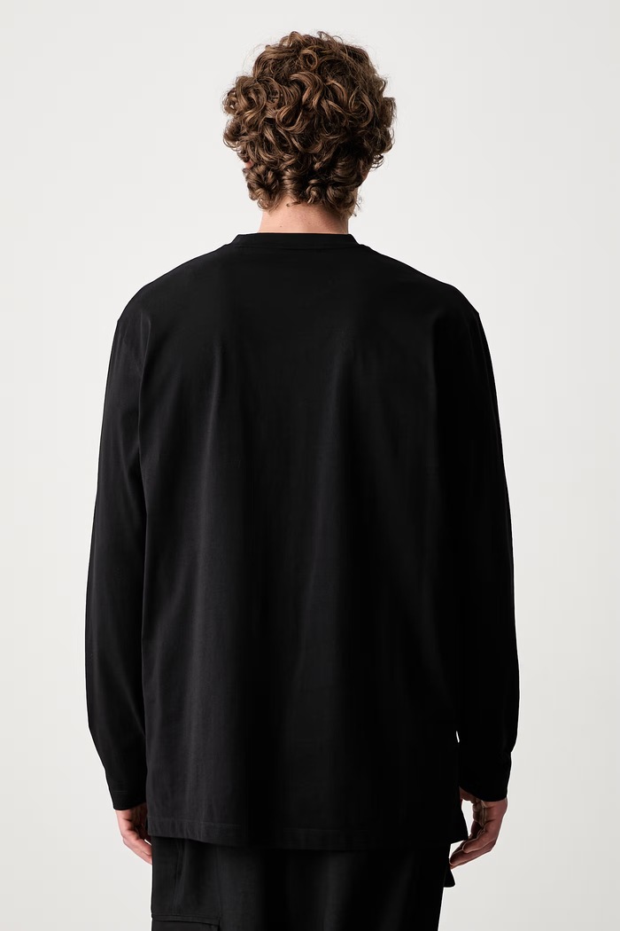 Odzież Y-3 U LS TEE longsleeve męski bawełniany KQ9778.M czarny