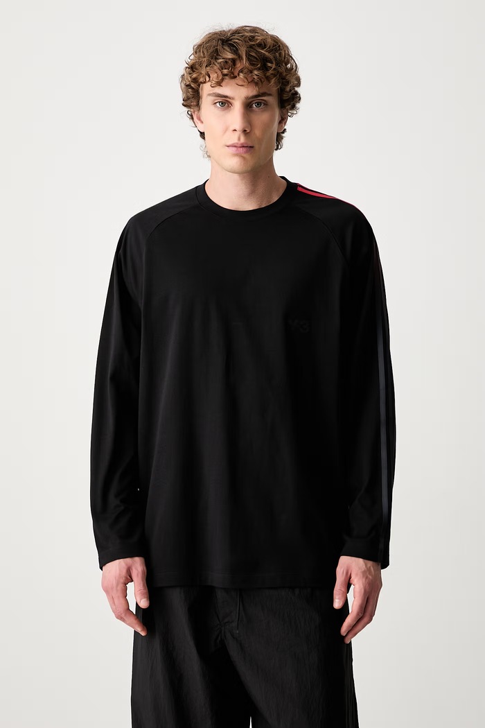 Y-3 OVS GRD 3S LS T longsleeve męski bawełniany czarny KQ8586