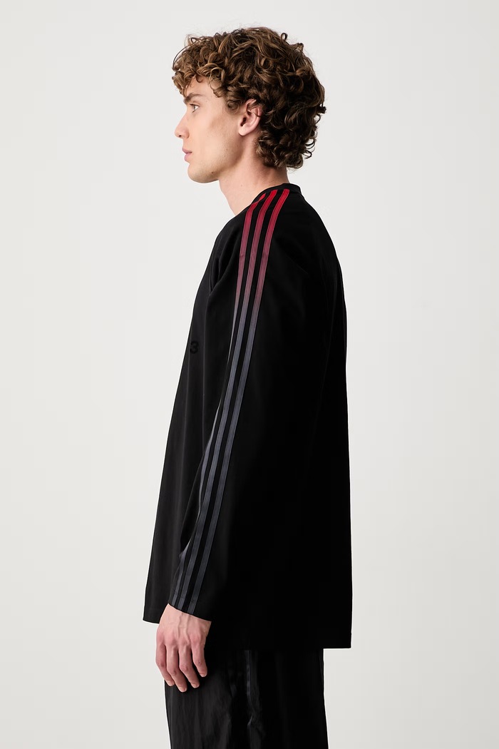 Y-3 OVS GRD 3S LS T longsleeve męski bawełniany KQ8586 czarny AW26