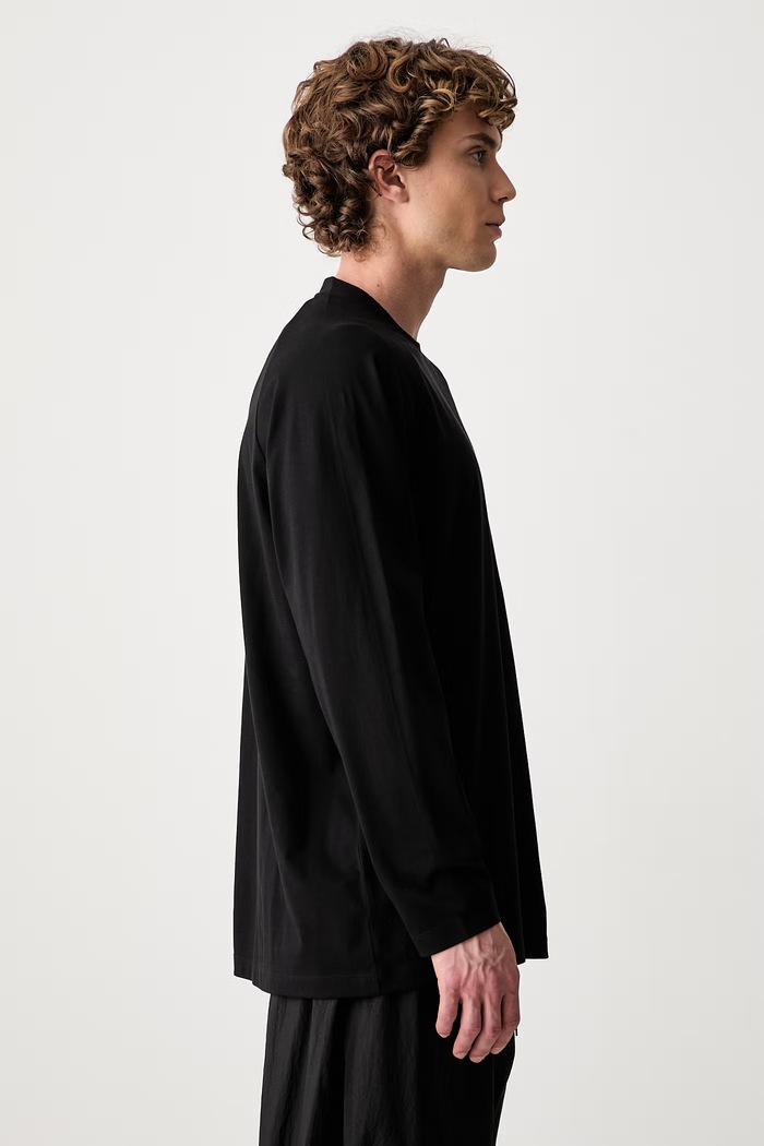 Y-3 OVS GRD 3S LS T longsleeve męski bawełniany czarny KQ8586