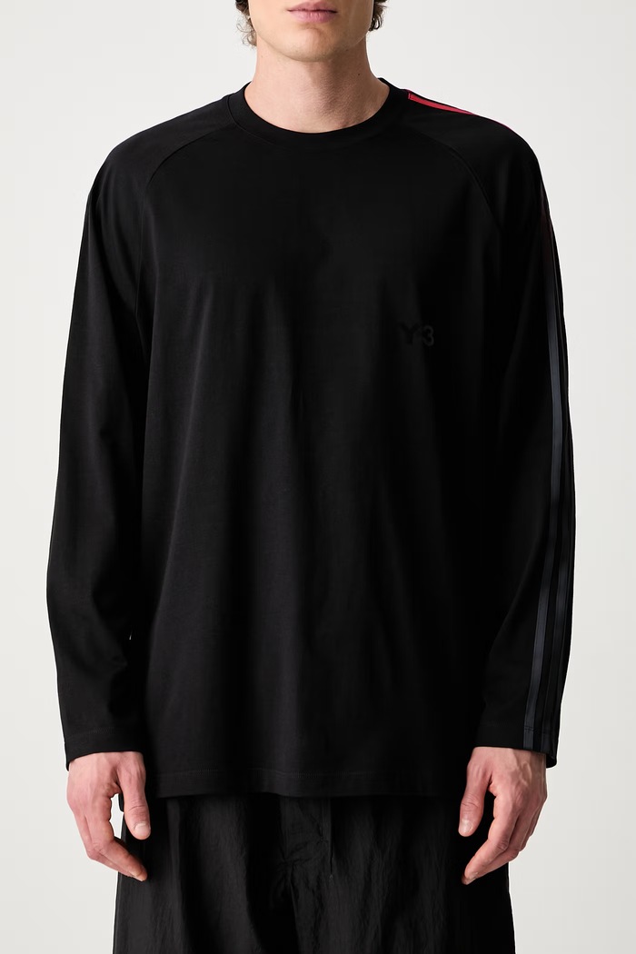Y-3 OVS GRD 3S LS T longsleeve męski bawełniany KQ8586 czarny