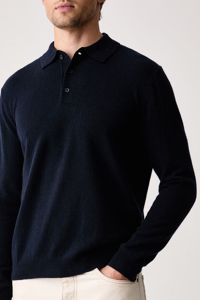 Odzież United Colors of Benetton Sweter męski wełniany 1002U301Y granatowy