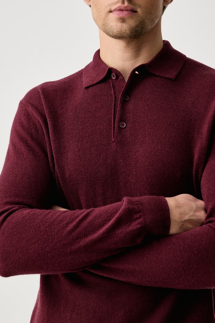 Sweter męski wełniany United Colors of Benetton 1002U301Y bordowy