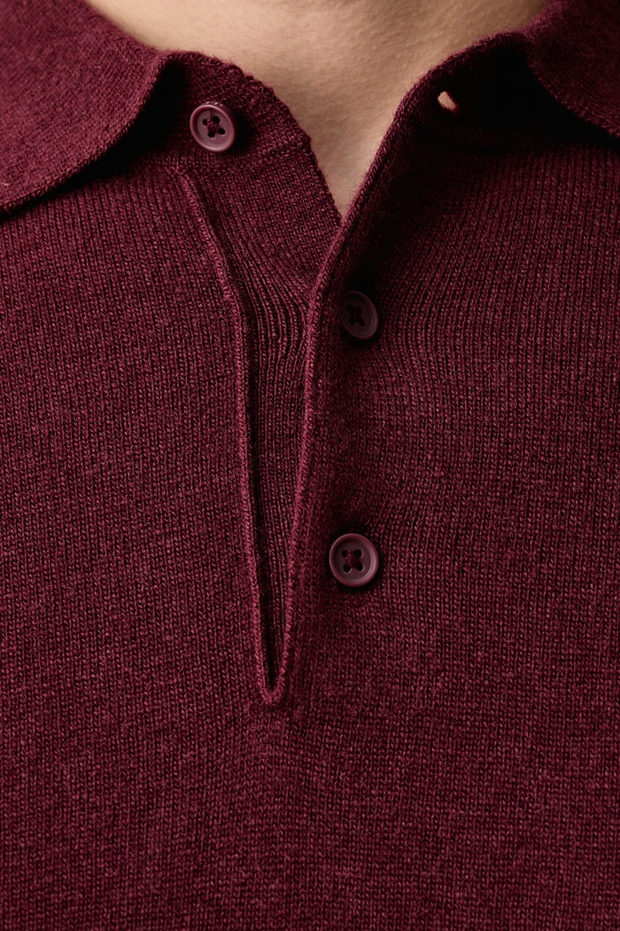 Sweter męski wełniany United Colors of Benetton bordowy 1002U301Y