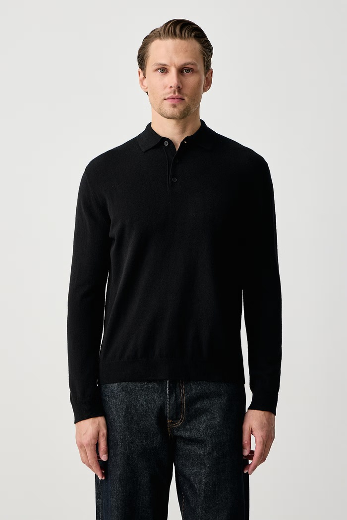 United Colors of Benetton Sweter męski wełniany czarny 1002U301Y