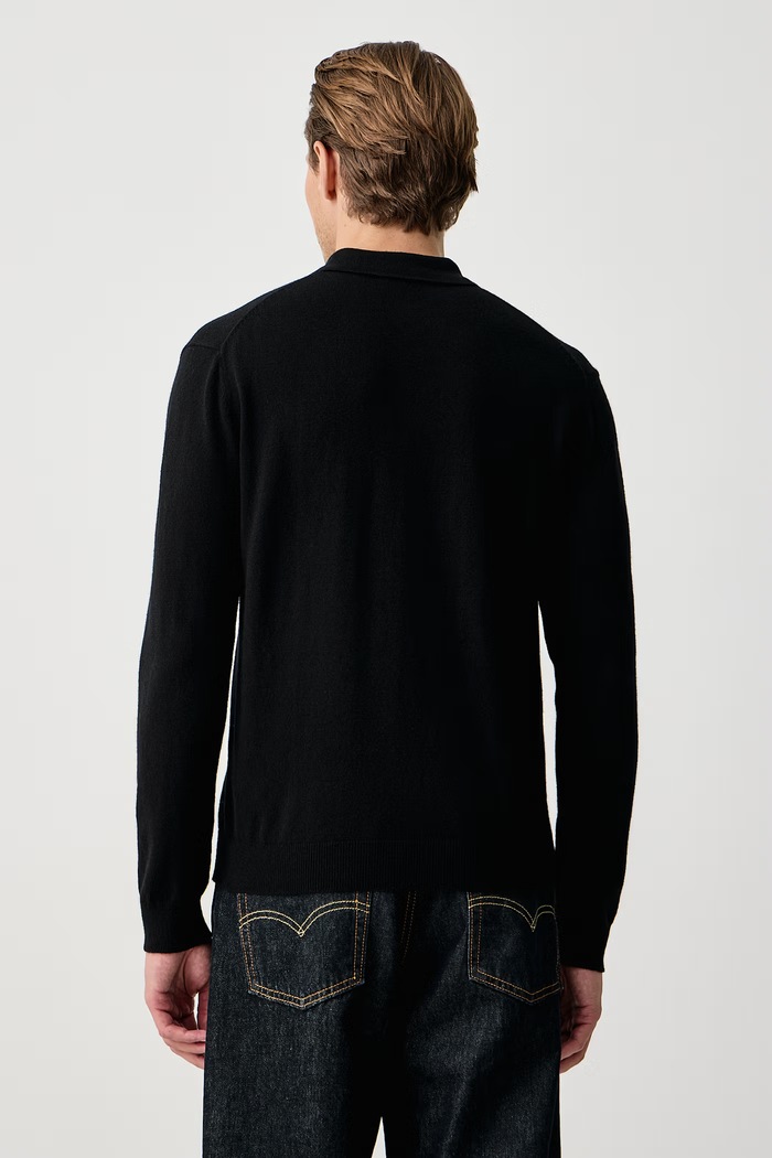Odzież United Colors of Benetton Sweter męski wełniany 1002U301Y czarny