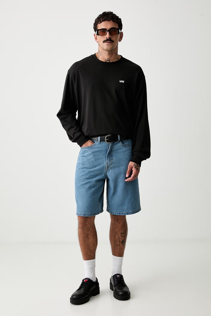 Vans μακρυμάνικο ανδρικό βαμβακερό VN0010FJBLK1 μαύρο AW26