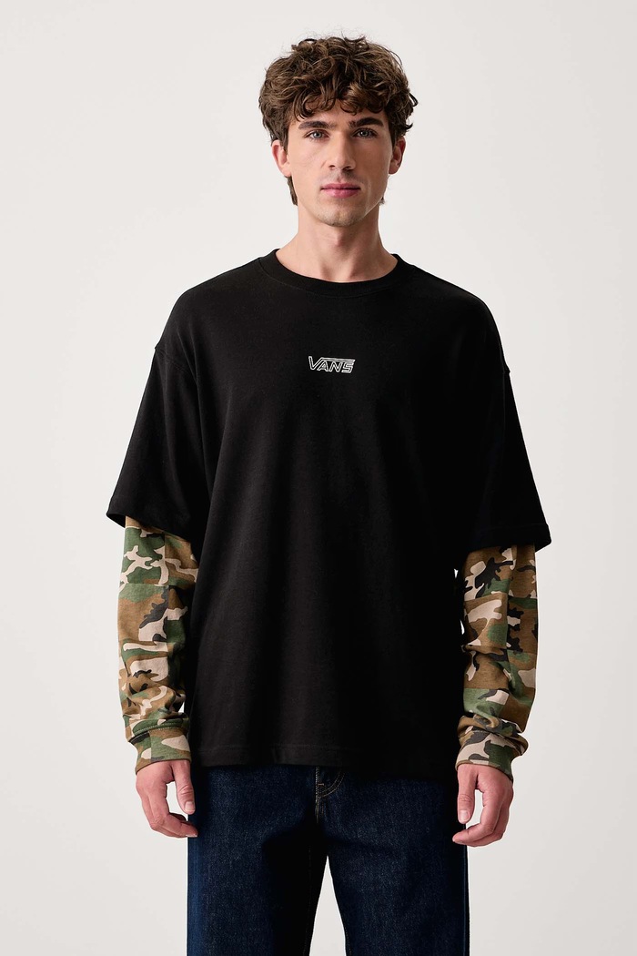 Vans Μακρυμάνικο ανδρικό βαμβακερό μαύρο VN000XG1BLK1