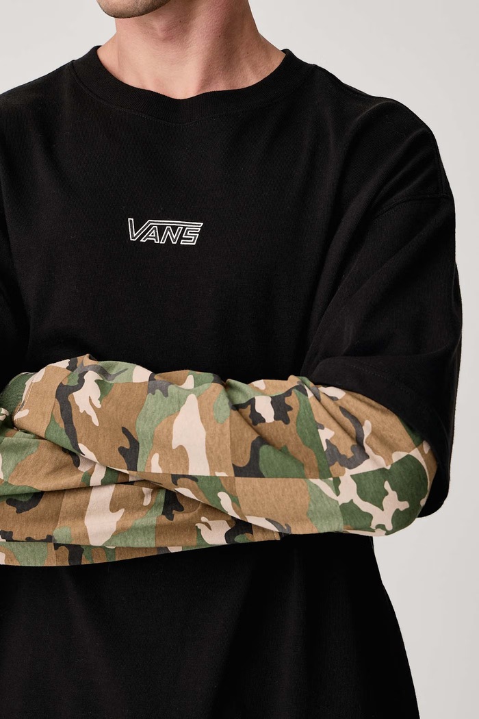 Μακρυμάνικο ανδρικό βαμβακερό Vans VN000XG1BLK1 μαύρο